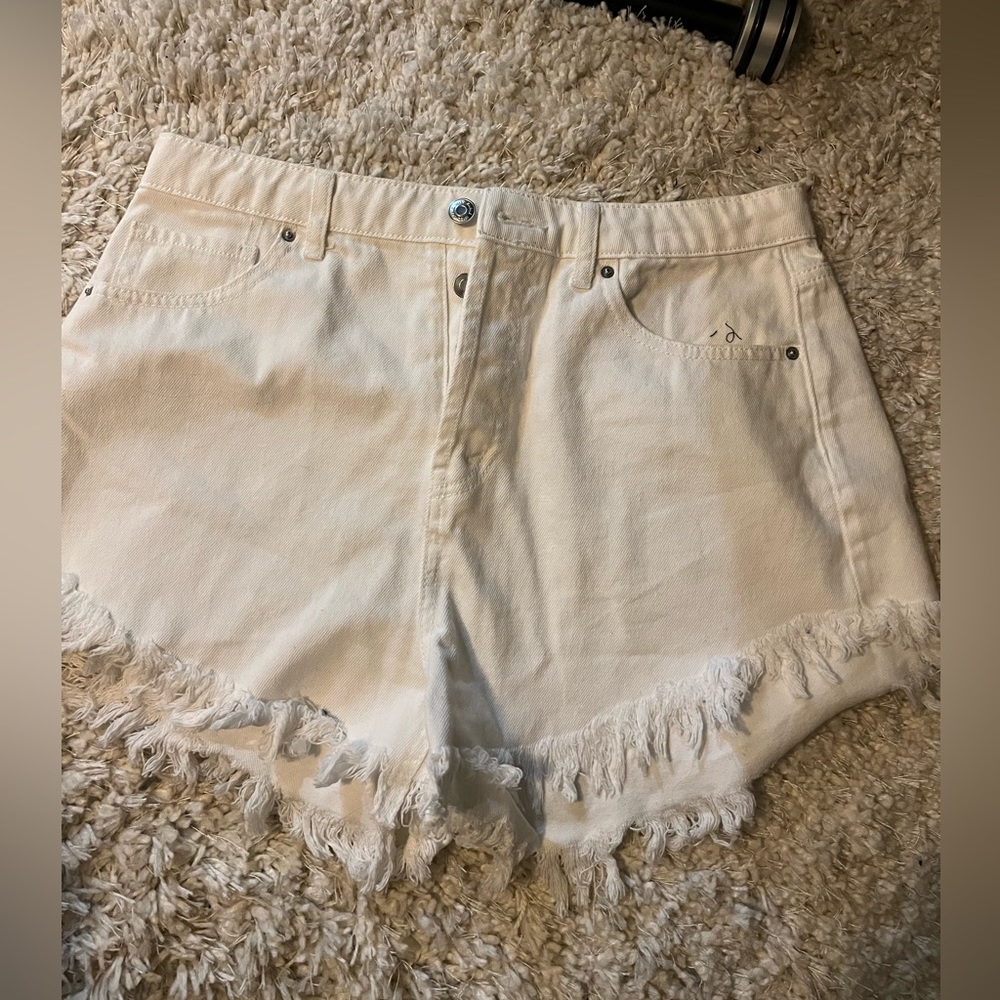 Wild Fable Jean Shorts White Size 8